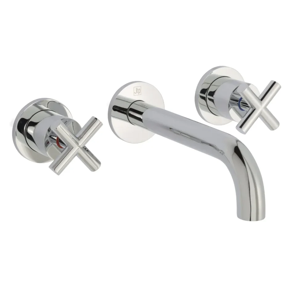 Just Taps Solex 3 Hole Wall Mounted Basin Mixer Chrome product image - Image 1