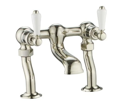Just Taps Grosvenor Lever Deck Mounted Bath Filler Nickel
