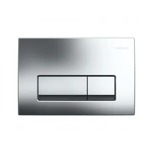 Geberit Delta50 Square Flush Plate For Dual Flush - Gloss Chrome