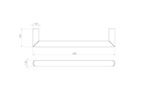 Saneux Ember 450mm Round Electric Towel Rail - 12v - Brushed Nickel - Size Tolerance Between 440 - 445mm
