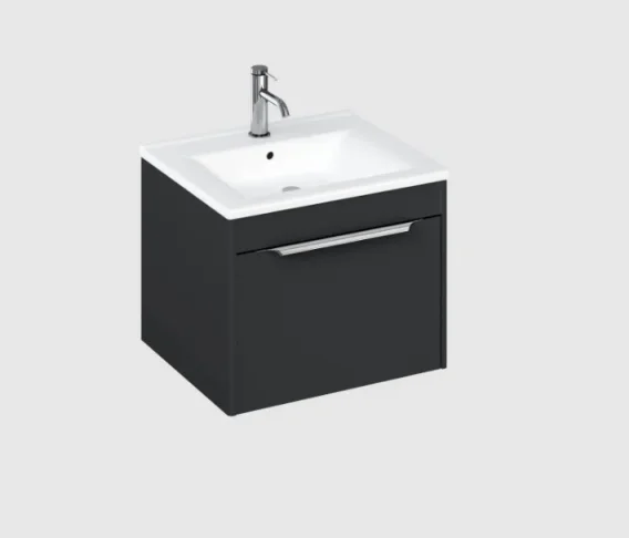 Britton Shoreditch Single Drawer Unit 550mm Matt Grey product image - Image 1
