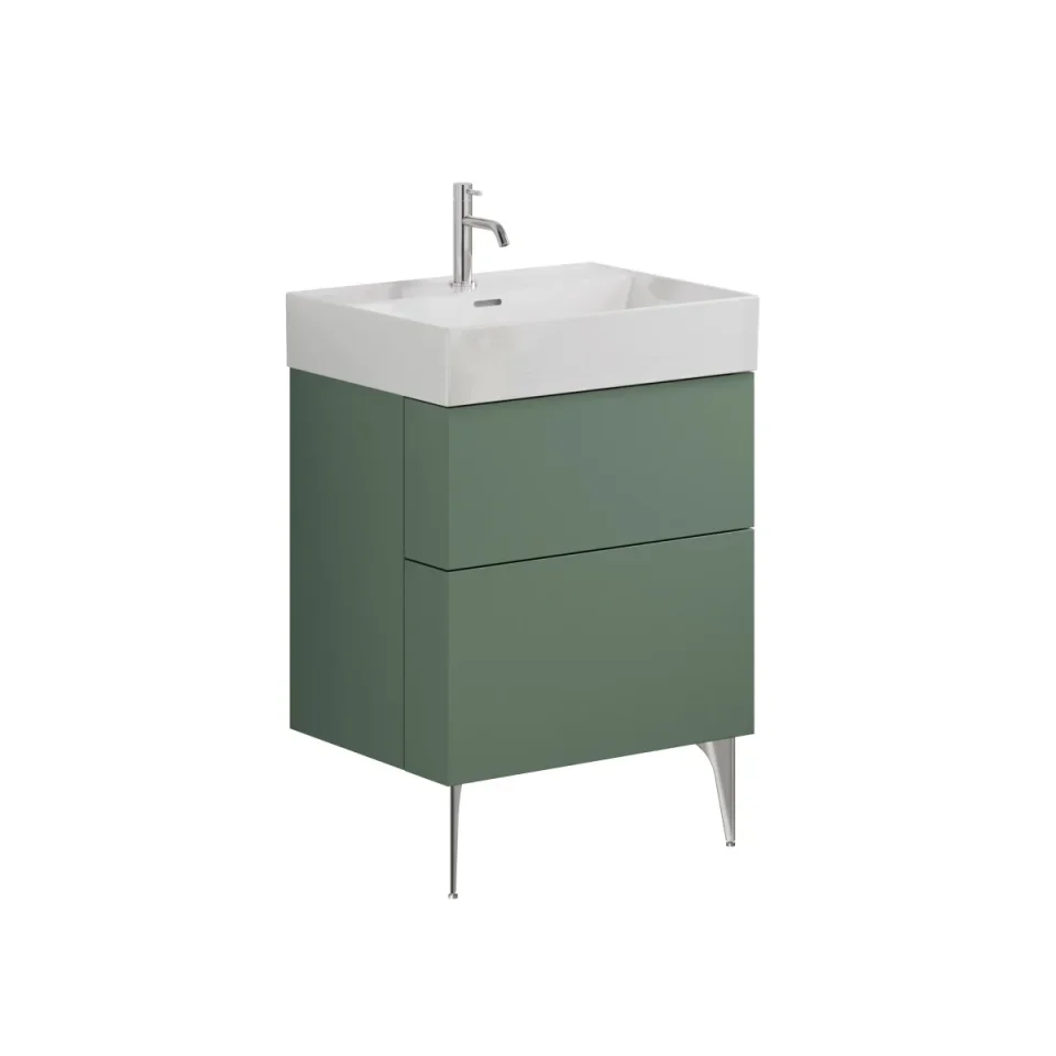Crosswater Avenue Optional Leg Kit Brushed Nickel detail view - Image 2