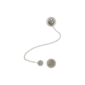 Burlington Bath Overflow, Plug & Chain Brushed Nickel