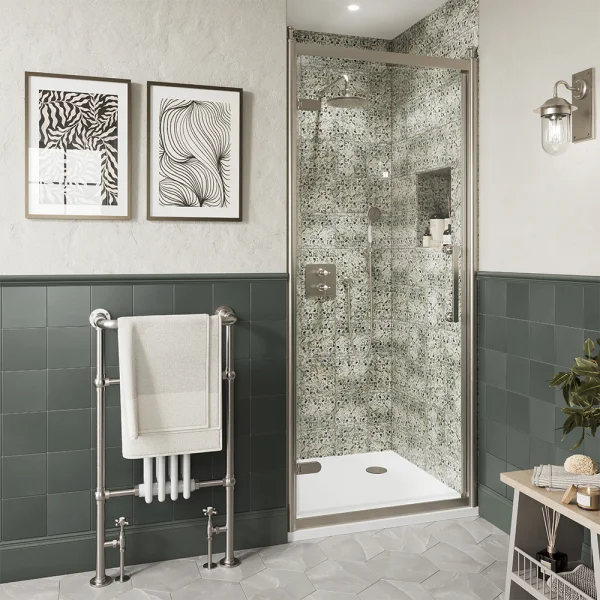 Burlington Classique Hinged Door 1000 Brushed Nickel