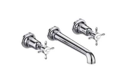 Burlington Guild Basin 3th Set Wall Mounted Chrome detail view - Image 2