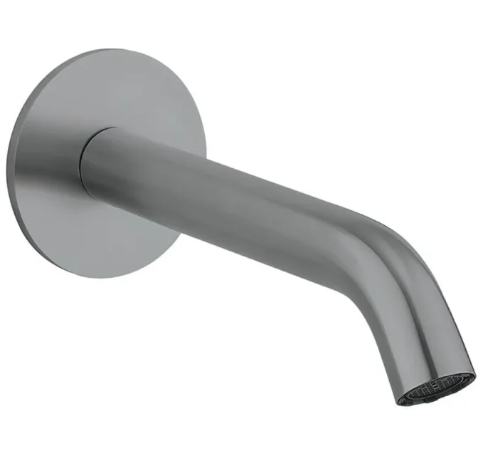 Crosswater 3ONE6 Bath Spout Wall Mounted Stainless Slate detail view - Image 2