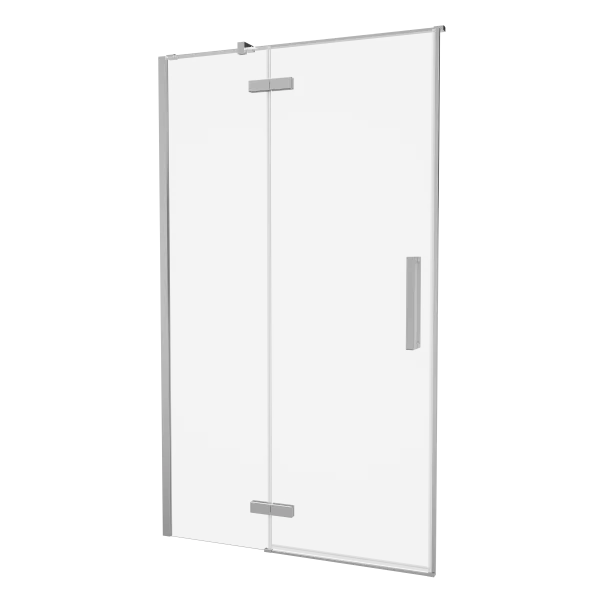 Crosswater Asura Hinged Door with Inline Fixed Panel 1700 Chrome
