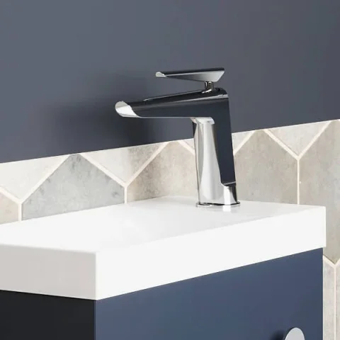 Crosswater Foile Basin Monobloc Chrome detail view - Image 2