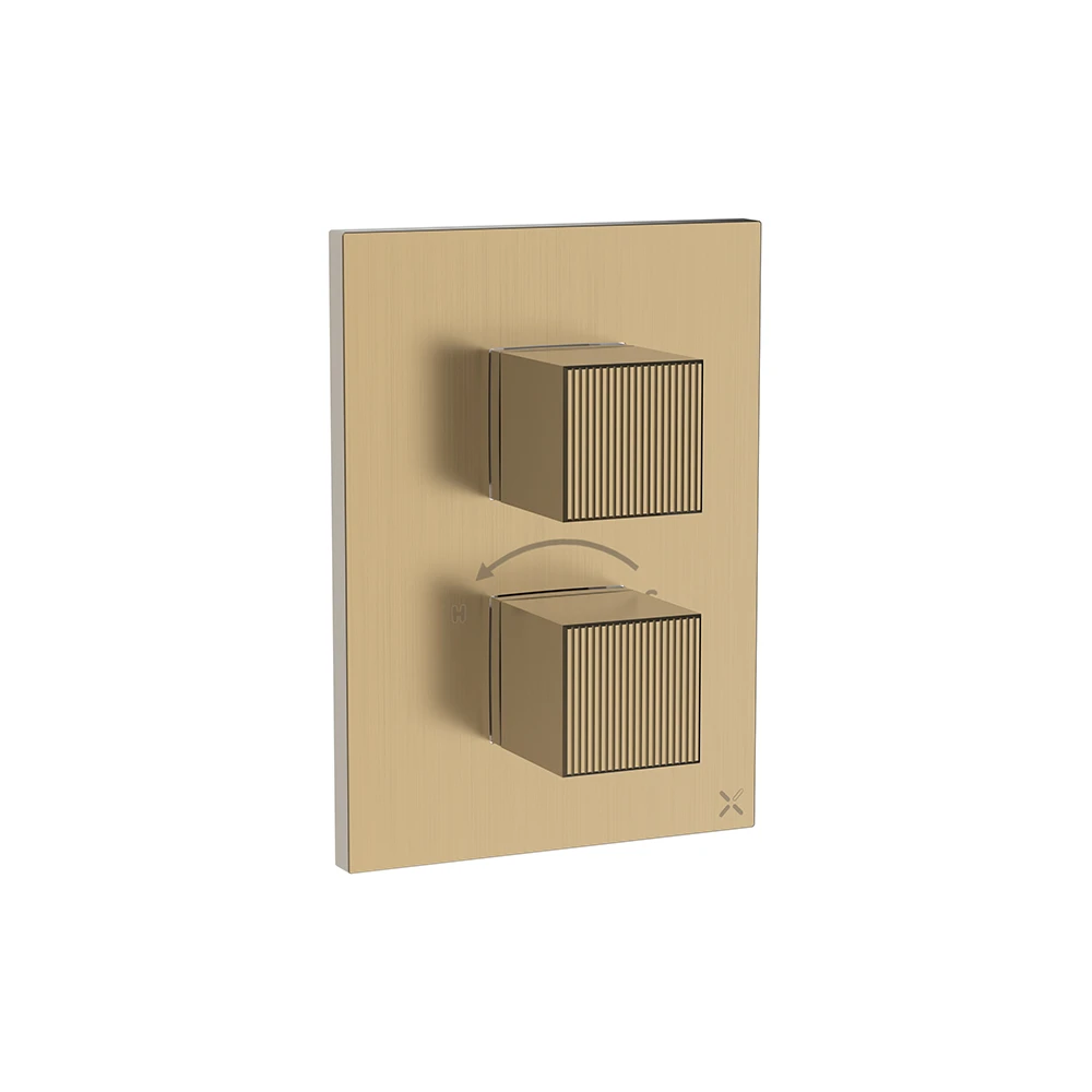 Crosswater Crossbox Limit 3 Oulet Trim & Levers Brushed Brass