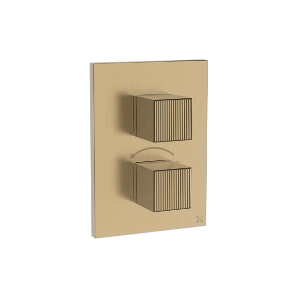 Crosswater Crossbox Limit 3 Oulet Trim & Levers Brushed Brass