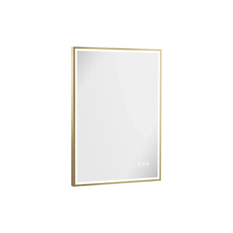 Crosswater MPRO Lit Mirror 500 x 700mm Brushed Brass product image - Image 1