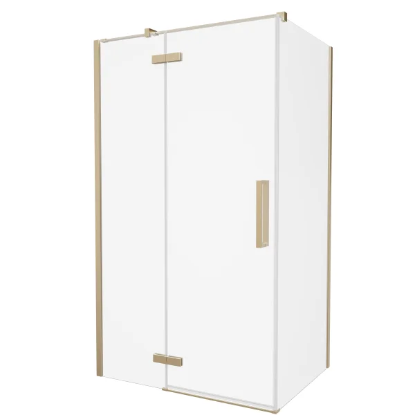 Crosswater Asura 900mm Side Panel for Soft Close Hinged Door Brushed brass