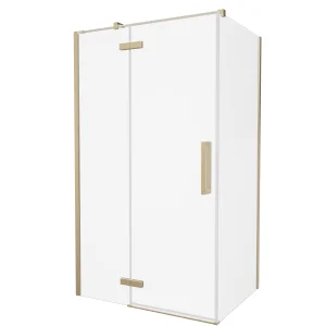 Crosswater Asura 900mm Side Panel for Soft Close Hinged Door Brushed brass
