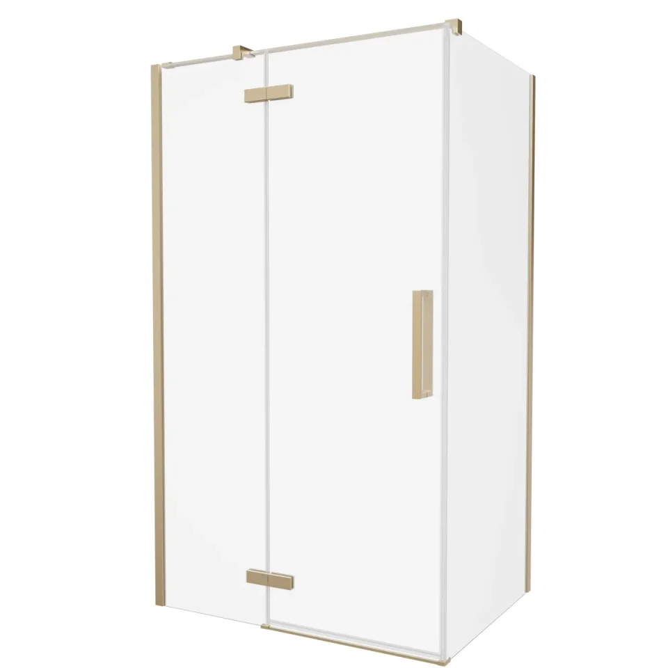 Crosswater Asura 900mm Side Panel for Soft Close Hinged Door Brushed brass product image - Image 1