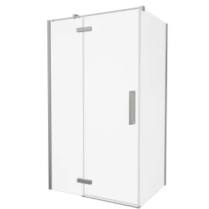 Crosswater Asura 800mm Side Panel for Soft Close Hinged Door Brushed Nickel