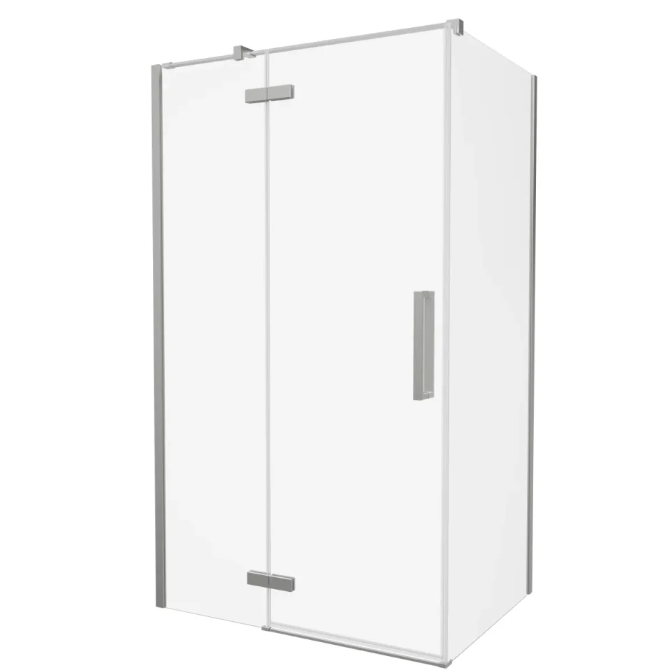 Crosswater Asura 800mm Side Panel for Soft Close Hinged Door Brushed Nickel product image - Image 1