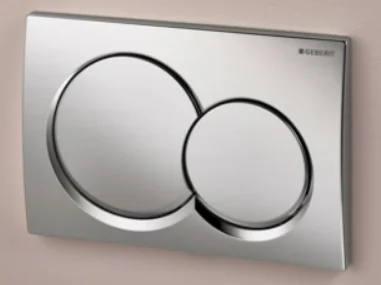 Geberit Alpha01 Round Dual Flush Plate Gloss Chrome