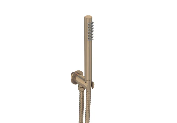 Saneux Cos Slim Handset - W/ Outlet Elbow & Holder & 150cm Hose - Brushed Bronze