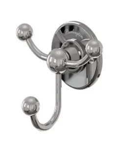 Burlington Triple Robe Hook Chrome detail view - Image 2