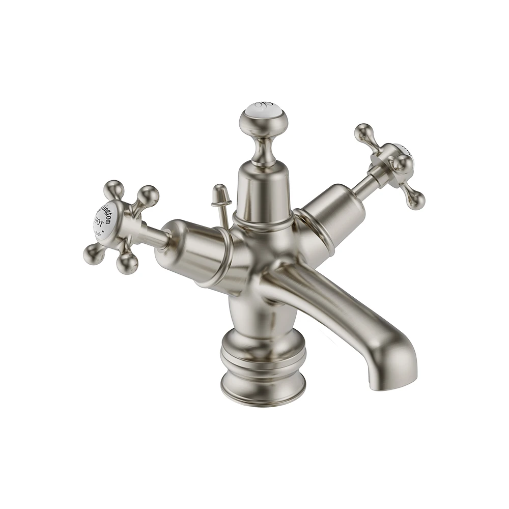 Burlington Regent Basin Mixer Pop Up Waste Brushed Nickel
