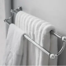 Crosswater Belgravia Double Towel Rail 600mm Brushed Nickel detail view - Image 2