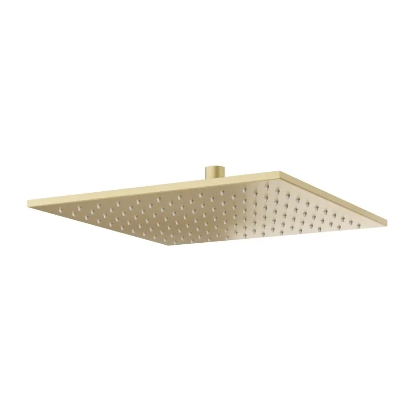 Crosswater Zion Shower Head 300mm Brushed Brass detail view - Image 2