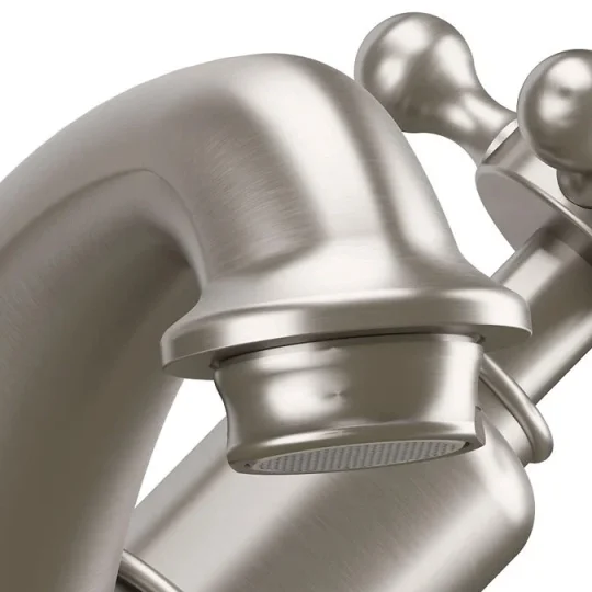 Crosswater Belgravia Crosshead High Neck Mono With Pop Up Waste Brushed Nickel detail view - Image 3
