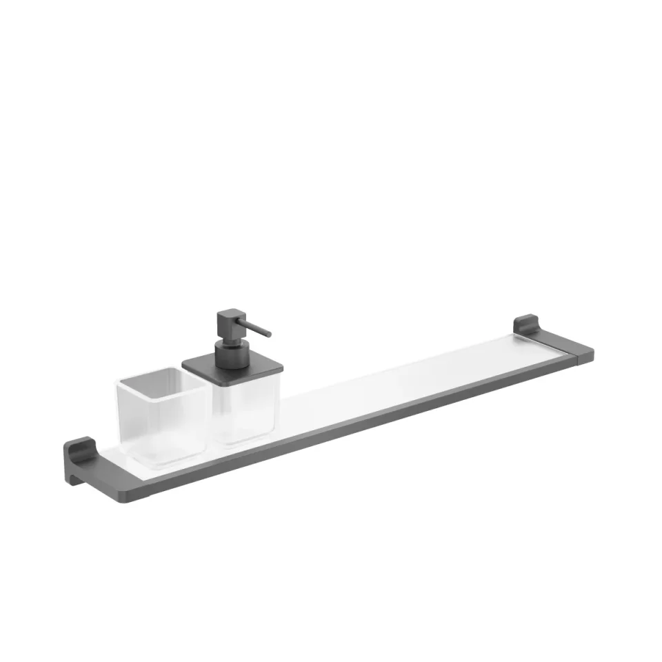 Crosswater Rotar Shelf 600mm Slate product image - Image 1