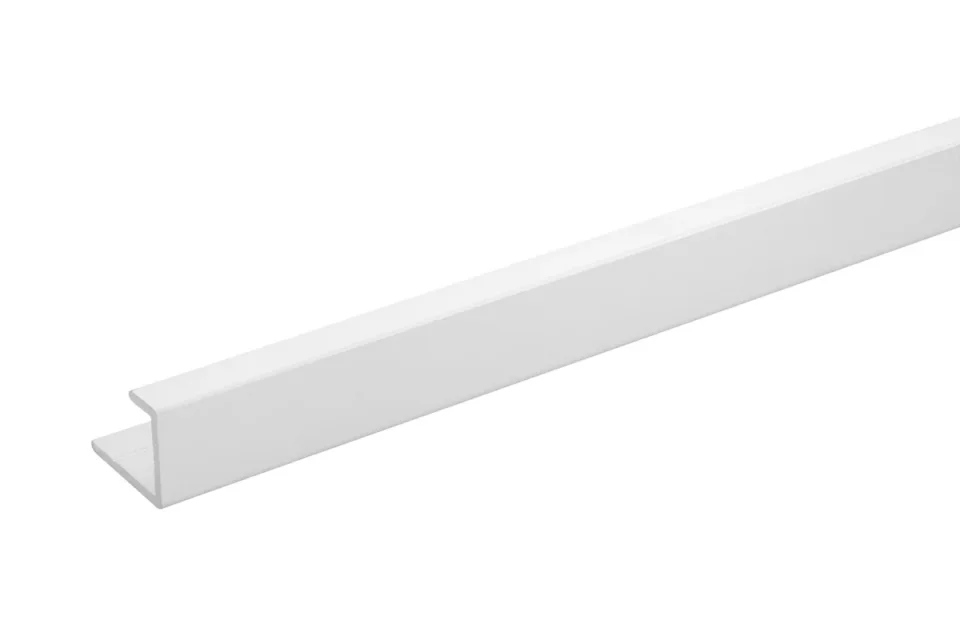 Burlington Aluminium Extrusion End Cap 11mm 2450mm White product image - Image 1