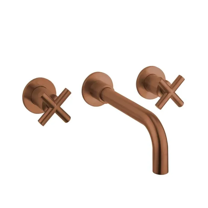 Crosswater MPRO Crosshead Basin 3 Hole Set Brushed Bronze detail view - Image 2