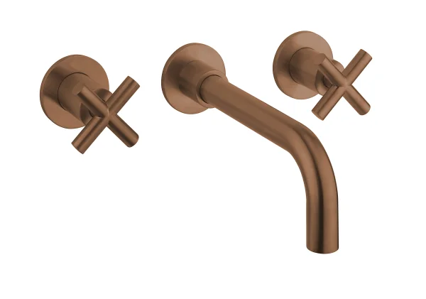 Crosswater MPRO Crosshead Basin 3 Hole Set Brushed Bronze