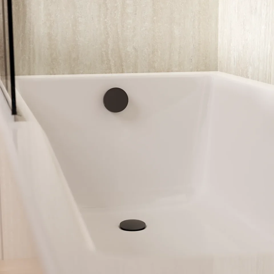 Crosswater Bath Clicker Waste & Filler Slate detail view - Image 3