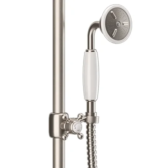 Crosswater Belgravia Slide Rail Kit Brushed Nickel detail view - Image 3