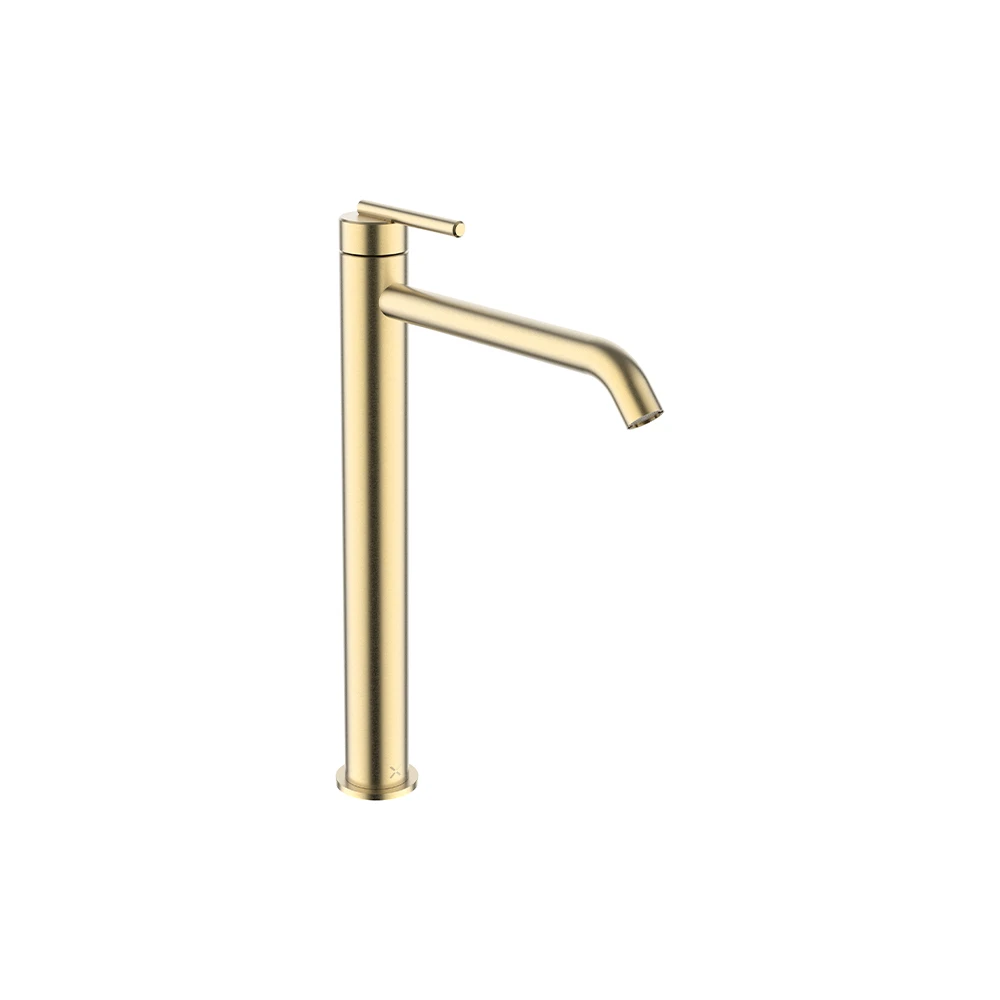 Crosswater 3ONE6 Lever Basin Tall Mono Stainless Brushed Brass Effect