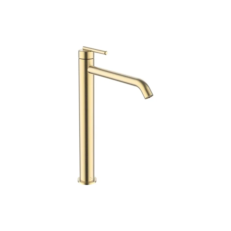 Crosswater 3ONE6 Lever Basin Tall Mono Stainless Brushed Brass Effect product image - Image 1