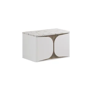 Crosswater Tamobour 800mm One Drawer Wall Hung Vanity White Matt
