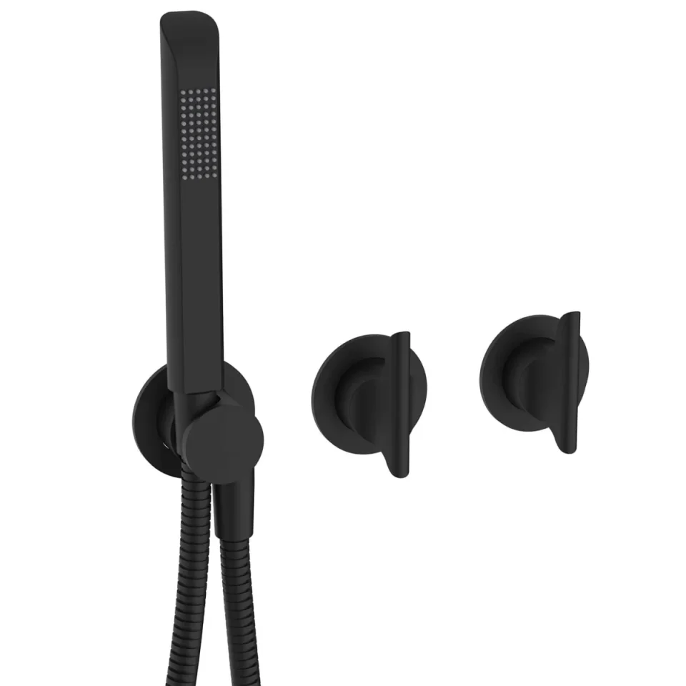 Crosswater Module Foile 2 Handle With Handshower Matt Black detail view - Image 3