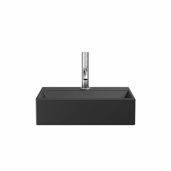 Crosswater Beck Cloakroom Basin Including Free Flow Waste 1 Tap Hole 400 x 300mm Black Matt