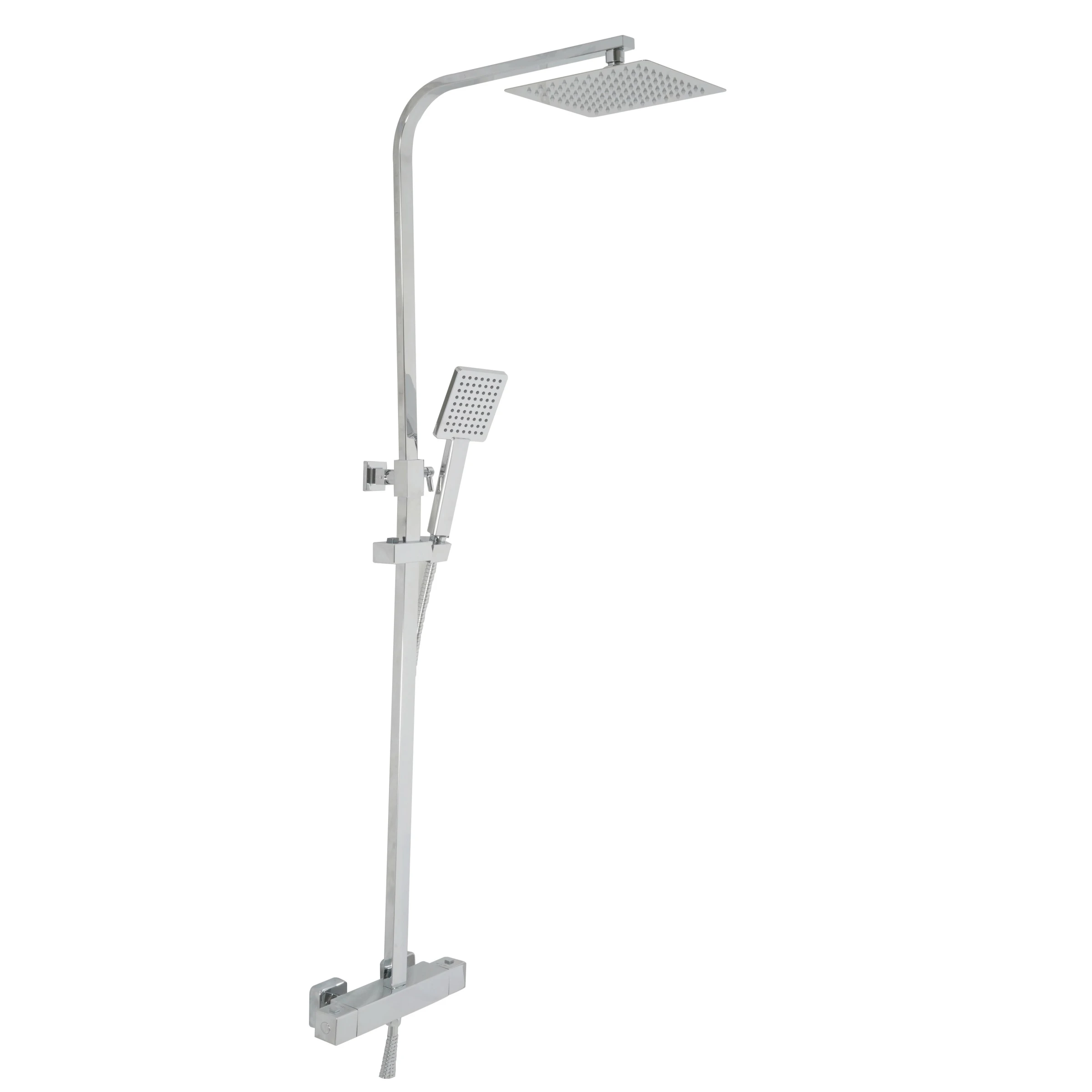 Just Taps Athena Thermostatic Shower Mixer With Rigid Riser Chrome
