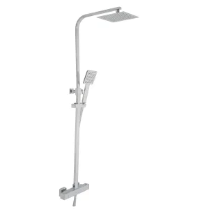 Just Taps Athena Thermostatic Shower Mixer With Rigid Riser Chrome