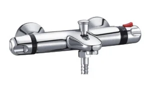 Just Taps Wall Mounted (With Flanges) Thermostatic Bath Shower Mixer Chrome