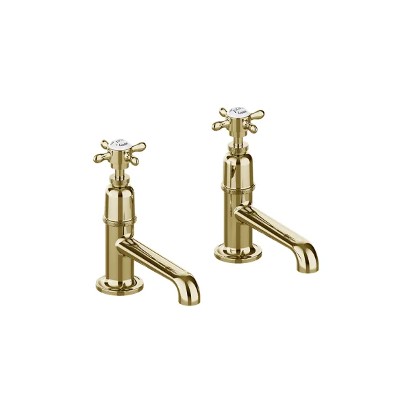 Burlington Guild Basin Pillar Tap (long Nose) Gold