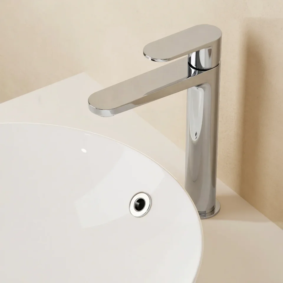 Crosswater Drift Tall Basin Monobloc With Clicker Waste Chrome detail view - Image 4