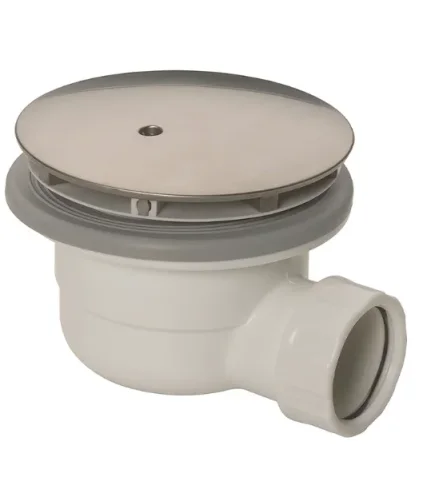 Crosswater High Flow Shower Waste Brushed Nickel detail view - Image 4