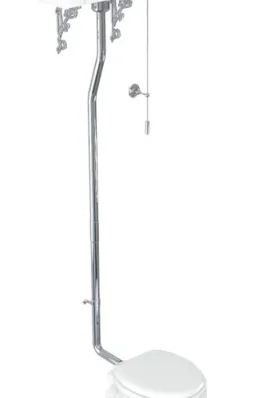Burlington High Level Flush Pipe Kit Chrome detail view - Image 2
