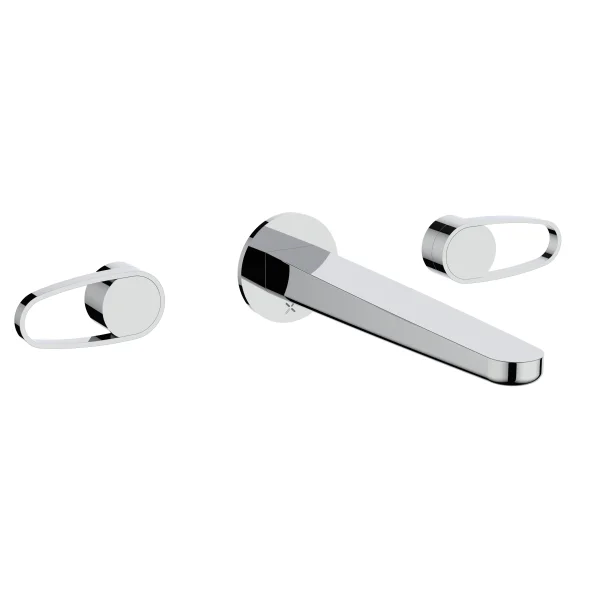 Crosswater Lazo Basin 3 Hole Set Trim Chrome