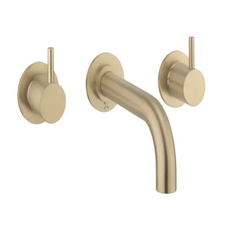 Crosswater MPRO Bath 3 Hole Trim Set Brushed Brass detail view - Image 3