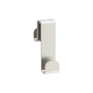 Crosswater Fold Single Hook Over Glass 8mm or 10mm Brushed Nickel