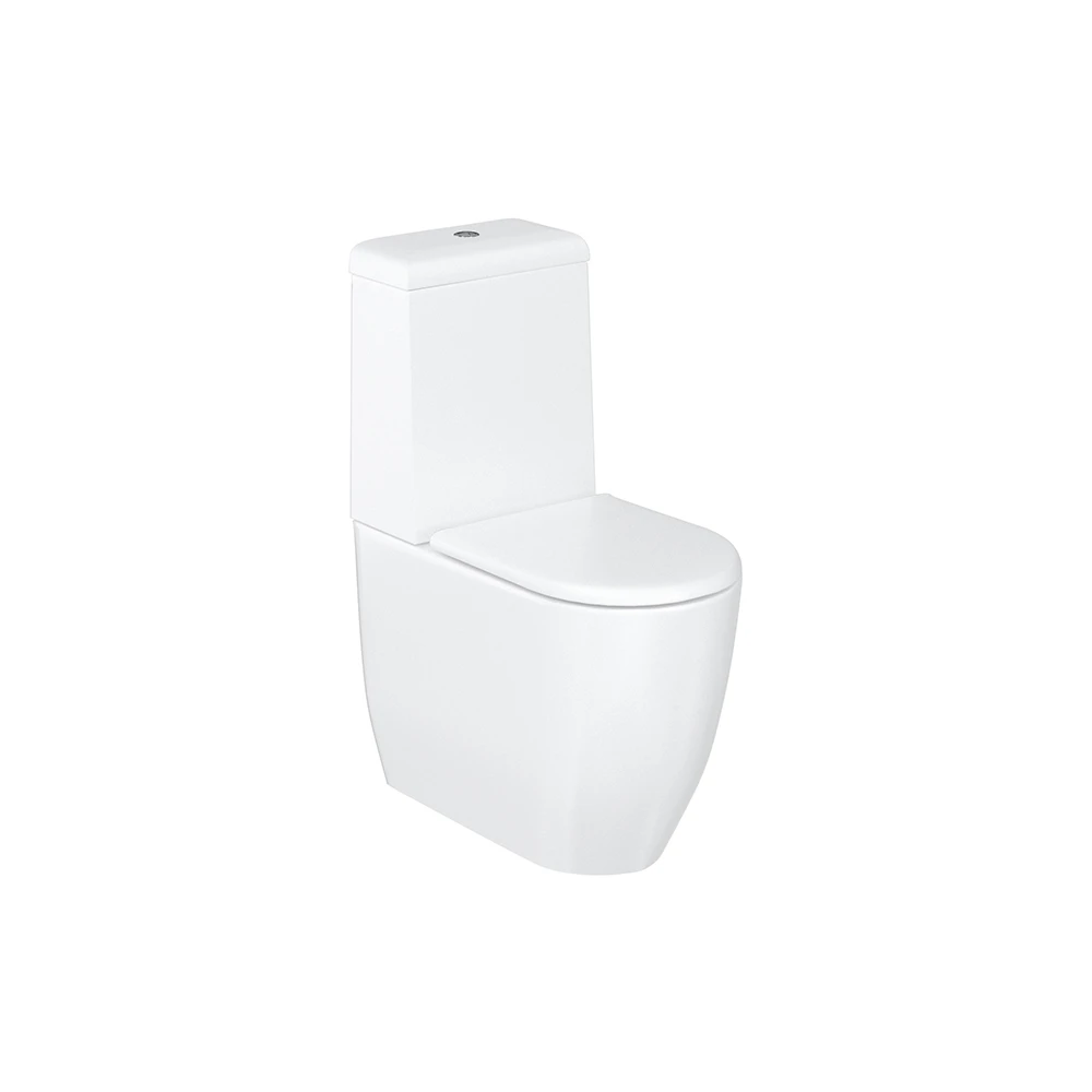 Britton Milan Rimless Close Coupled Wc & Seat Gloss White