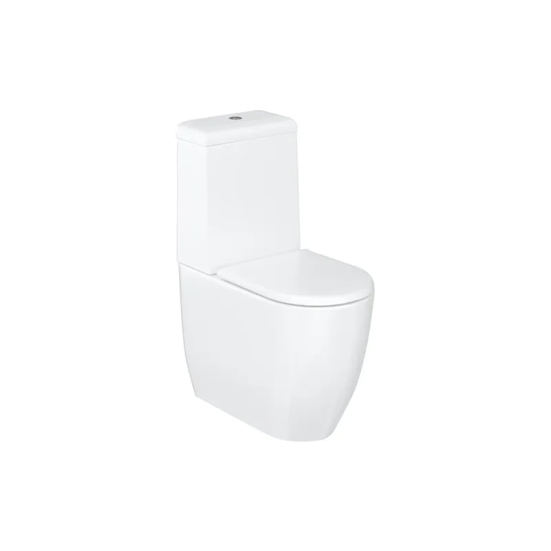 Britton Milan Rimless Close Coupled Wc & Seat Gloss White product image - Image 1